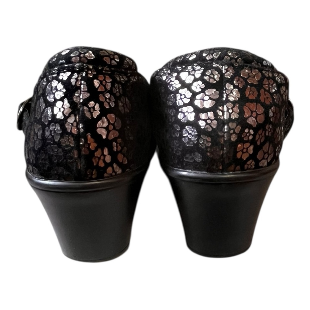 Alegria | Women’s Black‎ Silver Floral Mary Jane Comfort Heels 40 9.5 - 10 - Picture 4 of 10